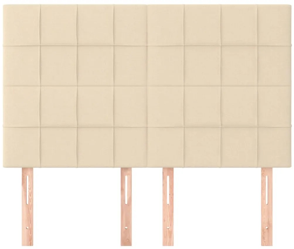 vidaXL Κεφαλάρι Κρεμ 144x5x118/128 εκ. Ύφασμα