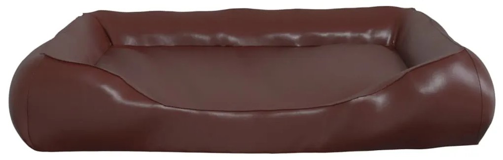 vidaXL Κρεβάτι Σκύλου Καφέ 105 x 80 x 25 εκ. Συνθετικό Δέρμα