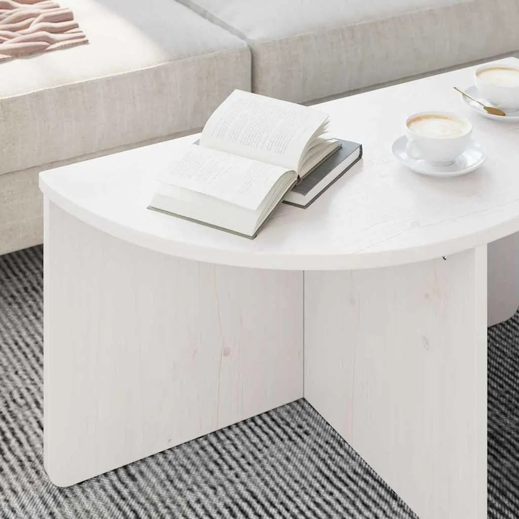 vidaXL Τραπεζάκι σαλονιού 2 pcs Λευκό 79 x 39.5 x 40 εκ