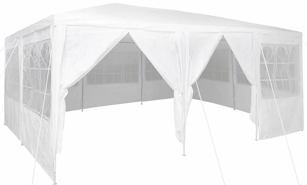 vidaXL Σκηνή Πάρτυ Λευκό 600 x 400 x 266 εκ Πολυαιθυλένιο