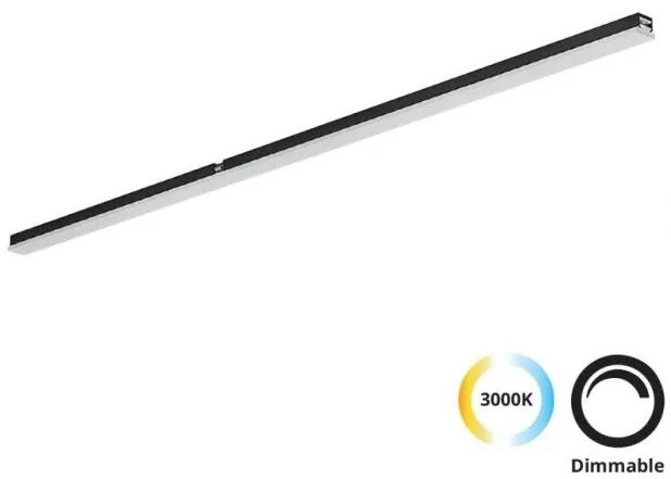 Φωτιστικό Μαγνητικής Ράγας LED 12W 3000K Μαύρο 4288400 Slim Magnetic Viokef  4288400 Μαύρο