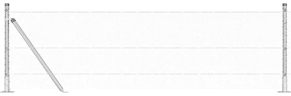 vidaXL Στύλος Περιφράξεων Ασημί 25 x 0,5 m (13 mm μάσκα) Ατσάλι