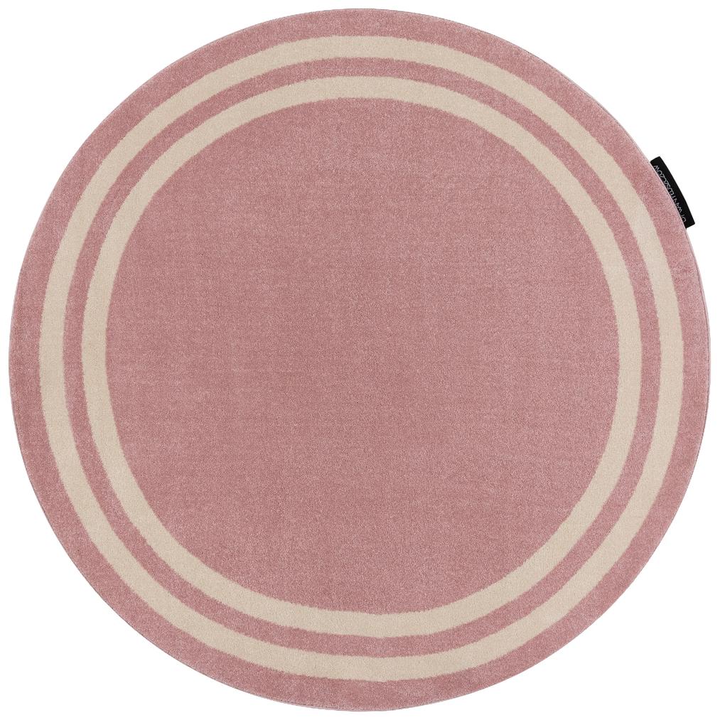 Χαλί HAMPTON Πλαίσιο κύκλος ροζ