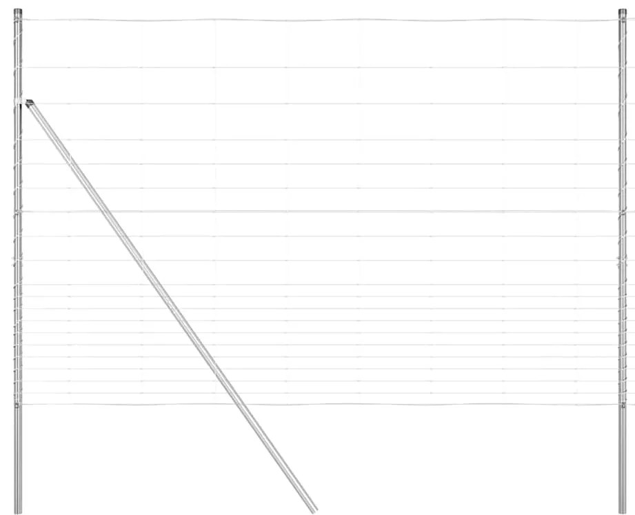 vidaXL Περίφραξη αγρού Ασημί 25 x 1.6 μ Γαλβανισμένος χάλυβας