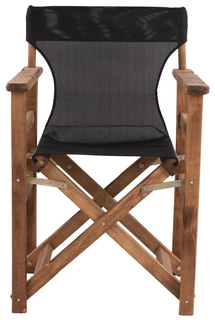 Καρέκλα Σκηνοθέτη ΛΗΜΝΟΣ C10368.05 Καρυδί με Textilene Μαύρο 57x54x88.5 εκ. 57x54x88.5 εκ.