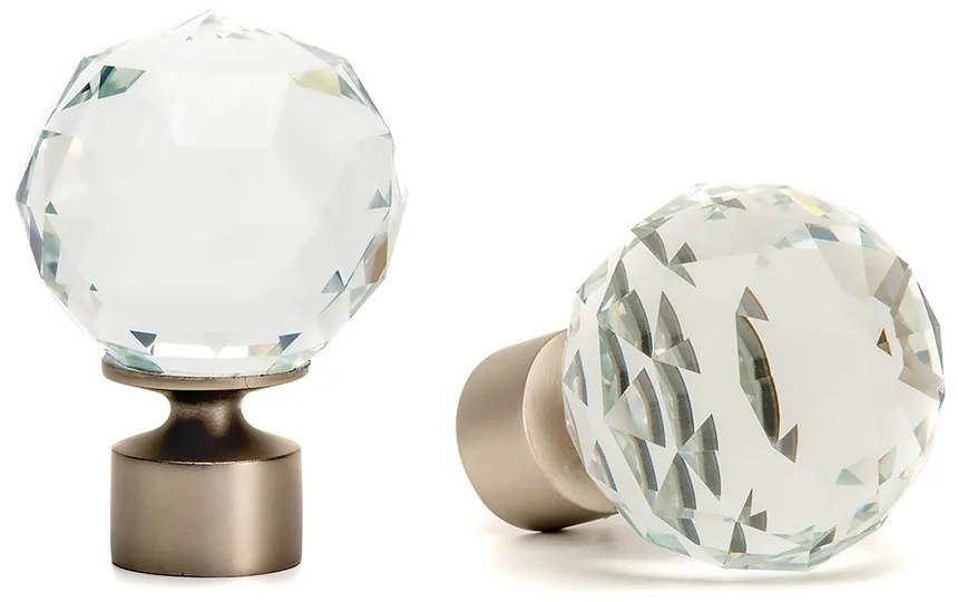 Κουρτινόβεργα διπλή απλή Cristal 25/19 – χρώμιο ματ - 400 cm