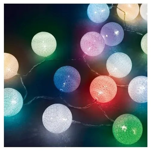 Λαμπάκια Σειρά 20 LED Πολύχρωμο 2,85m Cotton Balls Unicorn 27-00439 Panagoulas-27-00439-Πολύχρωμο 27-00439