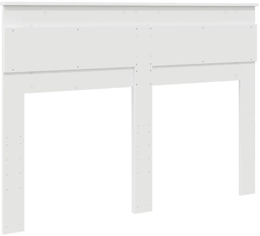 vidaXL Κεφαλάρι με κεφαλάρι Λευκό 160 cm Επεξεργασμένο ξύλο