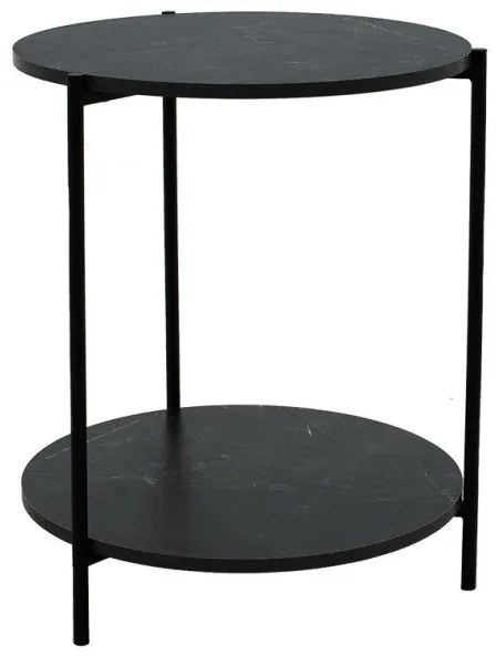 Βοηθητικό τραπέζι Rhythm MDF μαύρο μαρμάρου-μαύρο Φ48x60cm 072-000063-072-000063-Μαύρο 072-000063