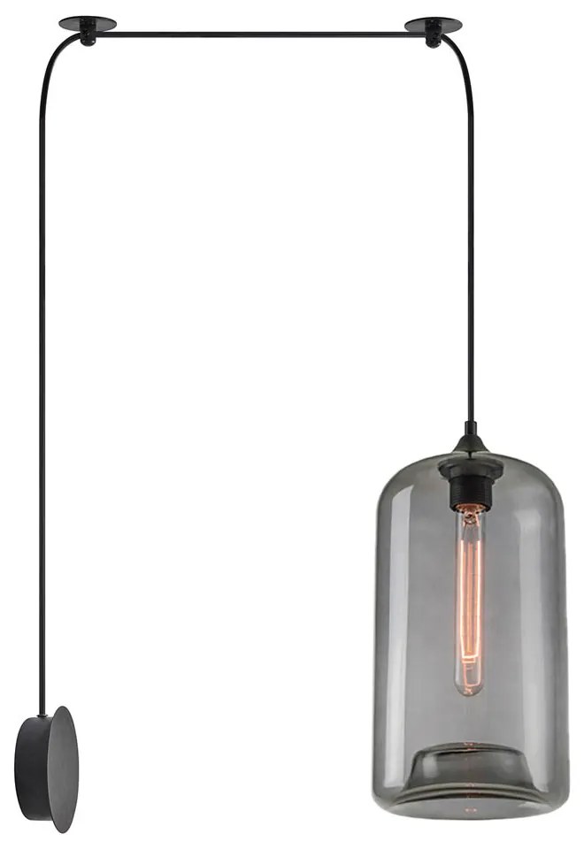 Απλίκα Τοίχου Homelighting Feint 77-8899 Smoked Glass