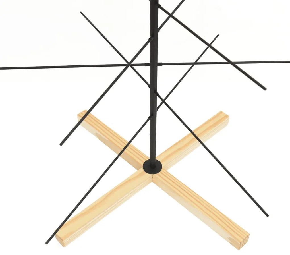 vidaXL Χριστουγεννιάτικο Δέντρο Μαύρο 180 εκ. Μέταλλο με Ξύλινη Βάση