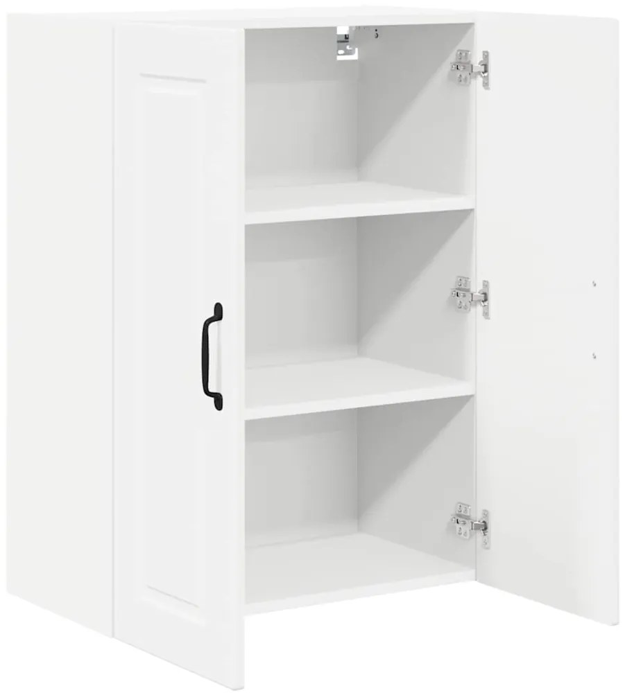 vidaXL Κρεμαστό ντουλάπι κουζίνας με ράφι Υψηλής γυαλάδας λευκό