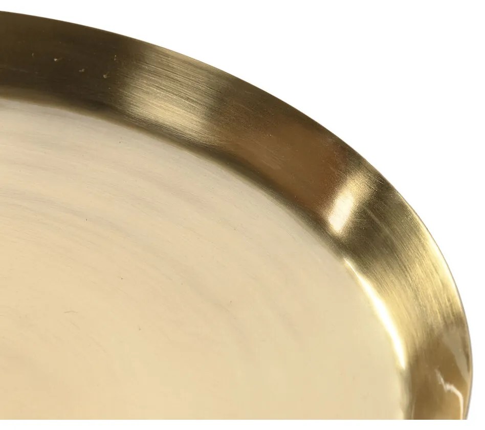 Βοηθητικό Τραπέζι DKD Home Decor 37 x 37 x 50 cm Κρυστάλλινο Μπλε Χρυσό Σίδερο