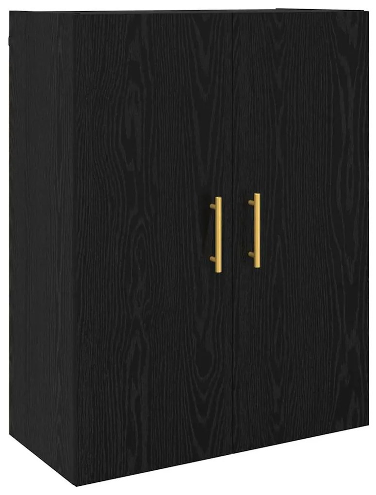 vidaXL Highboard Μαύρη δρυς 69.5 x 34 x 180 εκ. Επεξεργασμένο ξύλο