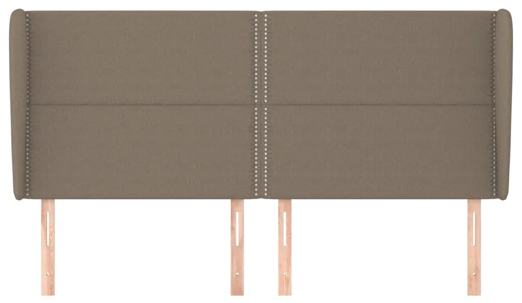 vidaXL Κεφαλάρι με Πτερύγια Taupe 203x23x118/128 εκ. Υφασμάτινο