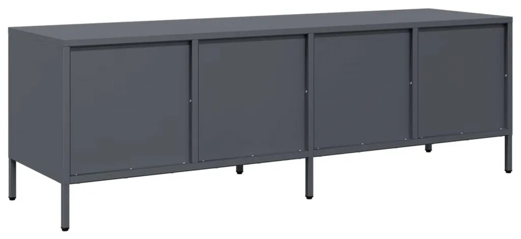 vidaXL Έπιπλο Τηλεόρασης Ανθρακί 135x39x43,5 εκ. Ατσάλι Ψυχρής Έλασης