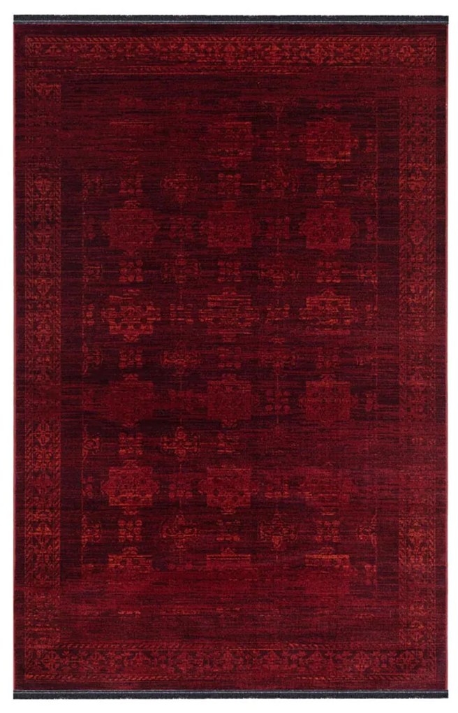 Χαλί (133x190) Ezzo Nomade Fringes B530AHH Red