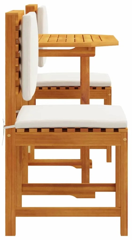 vidaXL Σετ Μπιστρό Κήπου 3 pcs Καφέ Στερεό Ξύλο Ακακίας