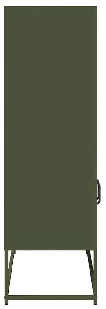 vidaXL Highboard Ελαιοπράσινο 68x39x123 cm Ατσάλι