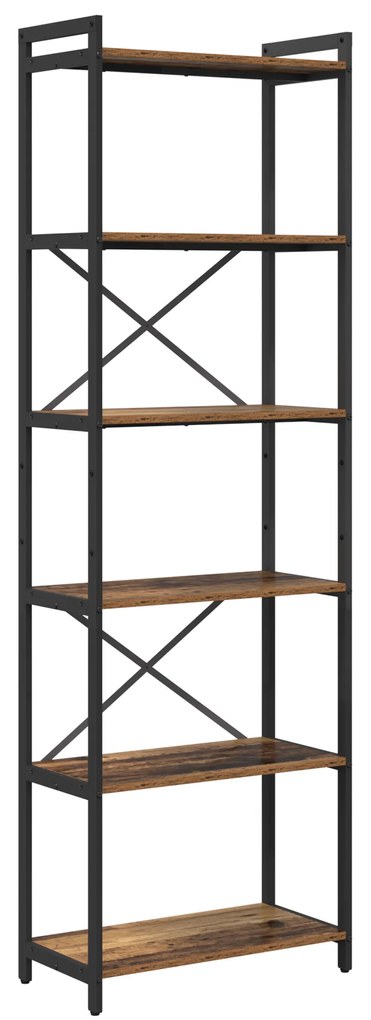vidaXL Βιβλιοθήκη Παλαιό ξύλο 60 x 30 x 188 εκ Επεξεργασμένο ξύλο
