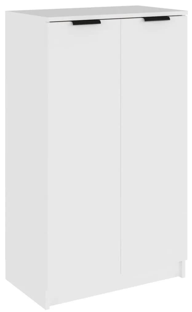 Παπουτσοθήκη Λευκή 59x35x100 εκ. από Επεξεργασμένο Ξύλο - Λευκό
