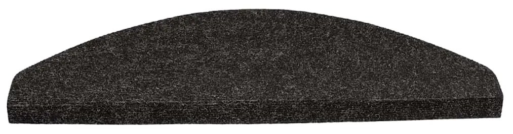 vidaXL Πατάκια Σκάλας Αυτοκόλλητα 15 τεμ. Μαύρα 56x17x3 εκ.