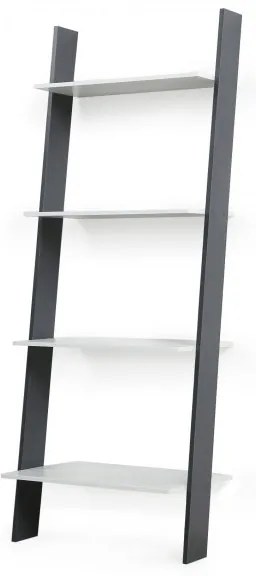 Ξύλινη Ραφιέρα - Σκάλα Τοίχου 160 x 60 x 40 cm Χρώματος Γκρι Idomya 30080103 30080103