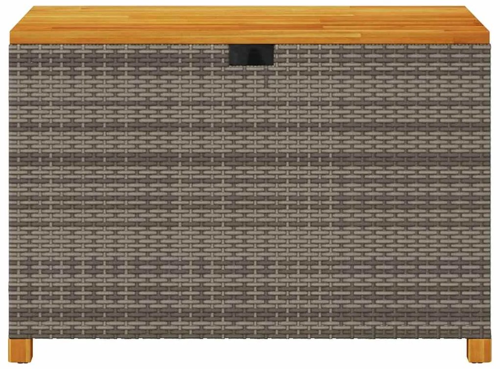 vidaXL Κουτί Αποθ. Κήπου Γκρι 110x55x63 εκ. Συνθ. Ρατάν/Μασίφ Ακακία