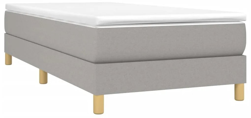 ΚΡΕΒΑΤΙ BOXSPRING ΜΕ ΣΤΡΩΜΑ ΑΝΟΙΧΤΟ ΓΚΡΙ 100X200 ΕΚ. ΥΦΑΣΜΑΤΙΝΟ 3144151