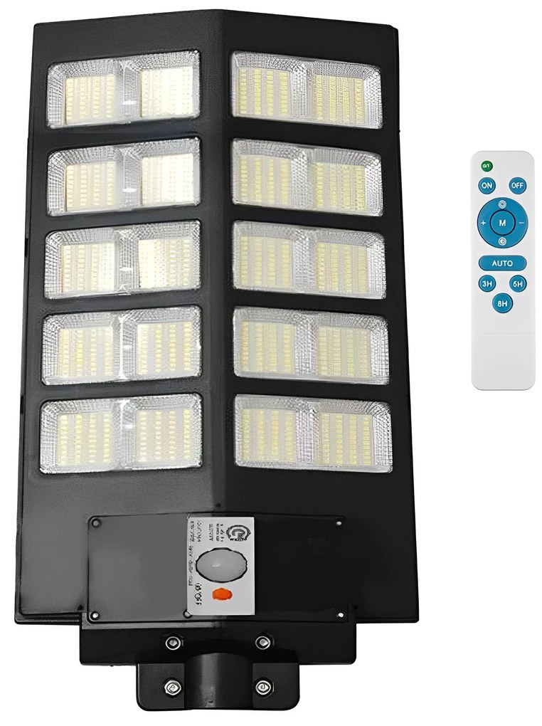 Led Αδιάβροχο Ηλιακό Επιτοίχιο Φωτιστικό 400W 64000LM με Ανιχνευτή Κίνησης Rixme RZ-0090-400W