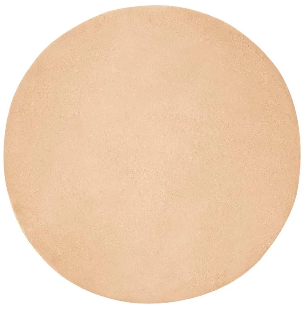 vidaXL Χαλιά Ψεύτικου Κουνελιού Olite Taupe Ø 120 εκ. Πολυεστέρας