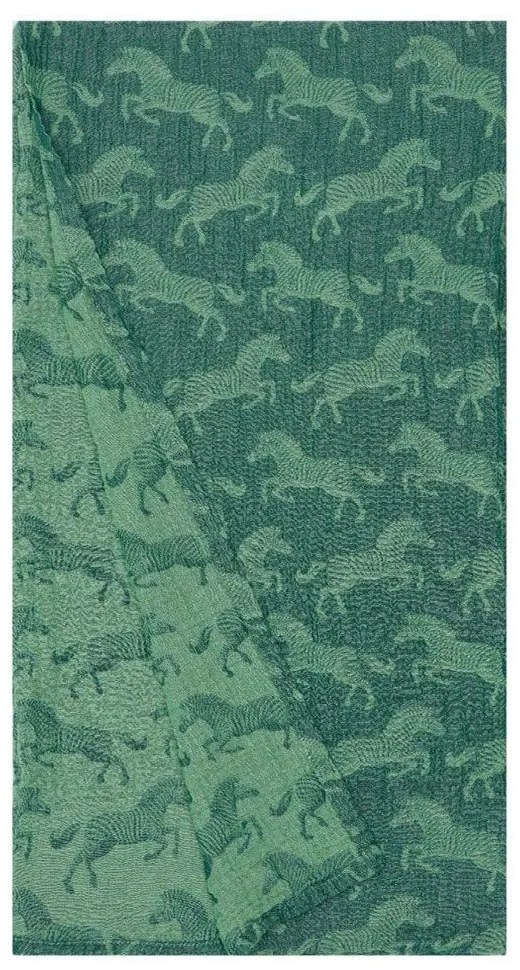 Πετσέτα Θαλάσσης - Παρεό Διπλής Όψης Kumba 02 Green Kentia Beach 110x160cm 100% Βαμβάκι