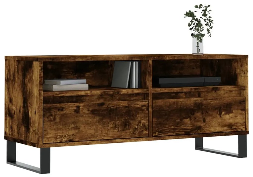 vidaXL Έπιπλο Τηλεόρασης Καπνιστή Δρυς 100x34,5x44,5 εκ. Επεξ. Ξύλο