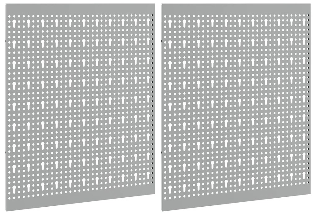 vidaXL Πίνακες 2 τεμάχια με 8 αξεσουάρ Γκρι 50x60 εκ Ατσάλι