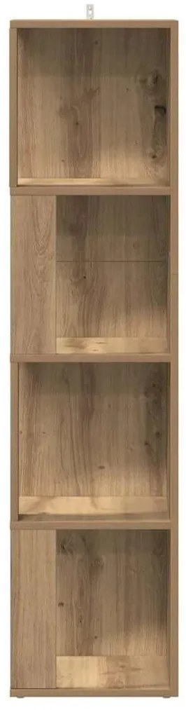 vidaXL Γωνιακό Έπιπλο Τεχνίτης δρυς 33x33x132 εκ. από Επεξεργ. Ξύλο