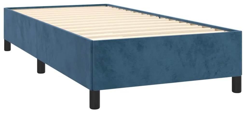 ΚΡΕΒΑΤΙ BOXSPRING ΜΕ ΣΤΡΩΜΑ ΣΚΟΥΡΟ ΜΠΛΕ 90X200 ΕΚ. ΒΕΛΟΥΔΙΝΟ 3129373