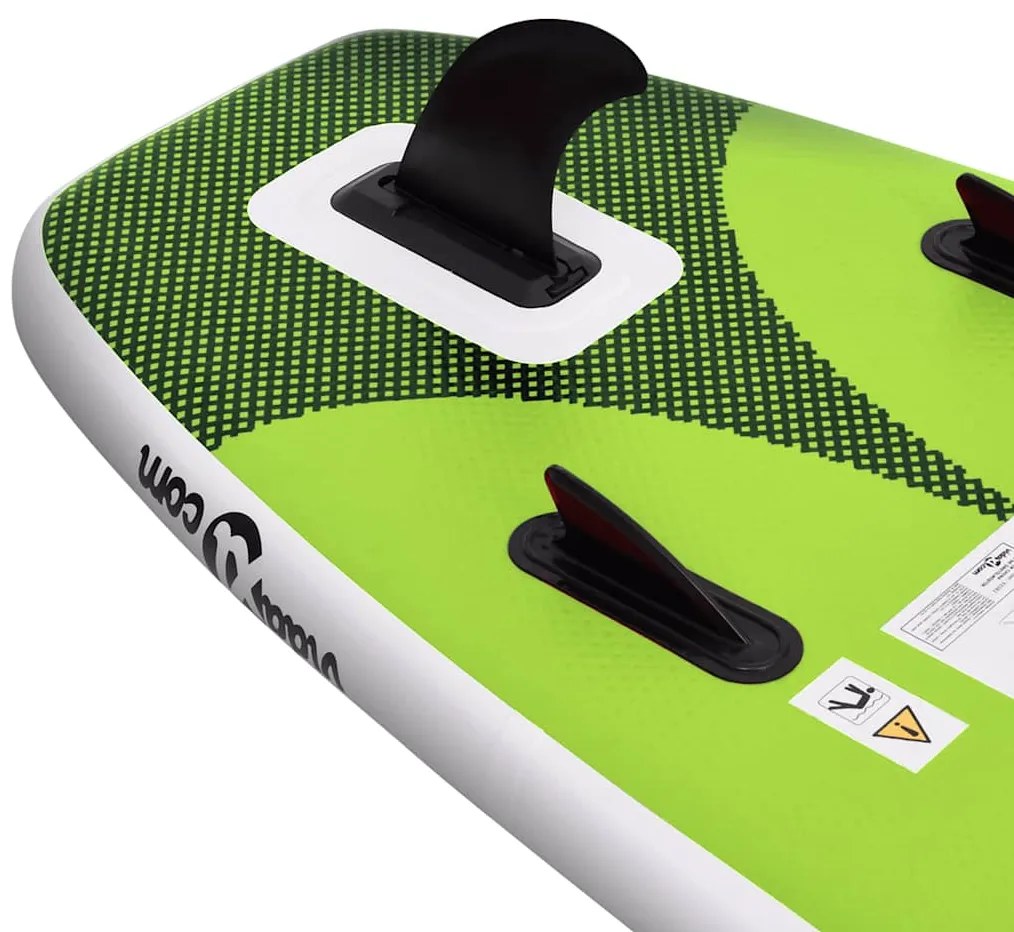 vidaXL Σανίδα SUP Φουσκωτή Σετ Πράσινη 360 x 81 x 10 εκ.