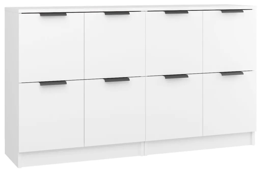 vidaXL Ντουλάπια 2 τεμ. άσπρο 60x30x70 εκ. Επεξεργασμένο Ξύλο