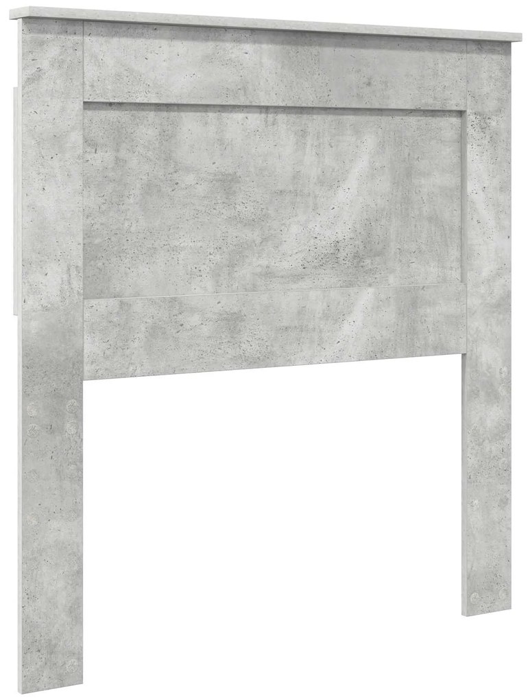 vidaXL Σκελετός Κρεβατιού Γκρι Σκυρόδεμα και Ασημί 75 x 190 cm