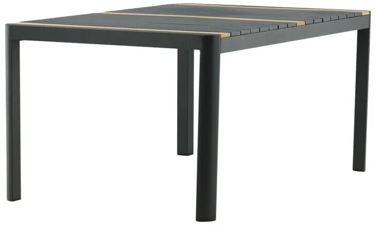 Τραπέζι εξωτερικού χώρου Dallas 2834, Μέταλλο, 75x100cm, 23 kg, Μαύρο, Καφέ, Μέταλλο, Ξύλο: Ξύλο Teak | Epipla1.gr