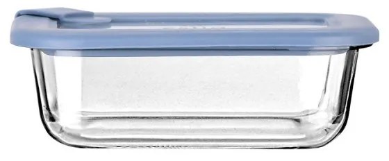 ESTIA ΦΑΓΗΤΟΔΟΧΕΙΟ COLORSEAL ΓΥΑΛΙΝΟ 370ml 16.3x12.3x6.2cm ΜΕ ΚΑΠΑΚΙ ΣΙΛΙΚΟΝΗΣ ΜΠΛΕ