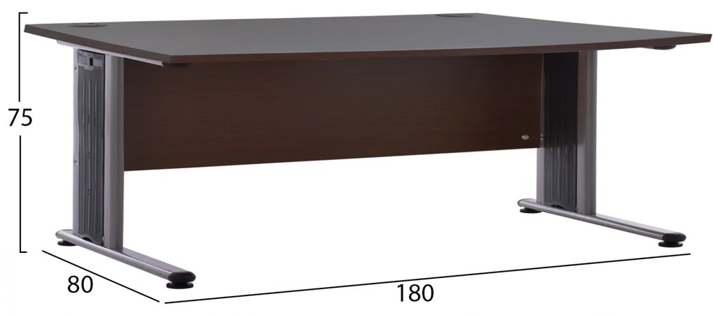 ΓΡΑΦΕΙΟ ΕΠΑΓΓΕΛΜΑΤΙΚΟ VALDEN HM2046.02 WENGE 180X80X75 - HM2046.02