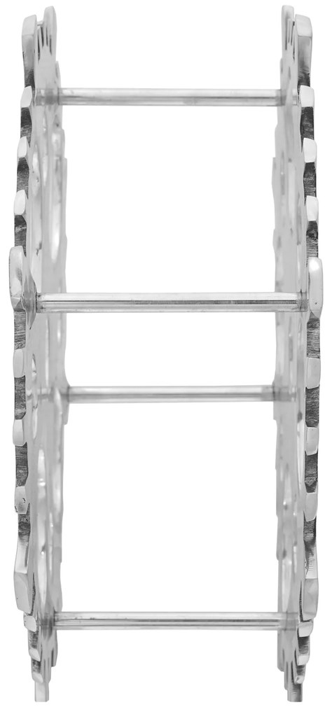 vidaXL Ράφι κρασιού Ασημί 15.4x5.5x15.4 ίντσες Αλουμίνιο