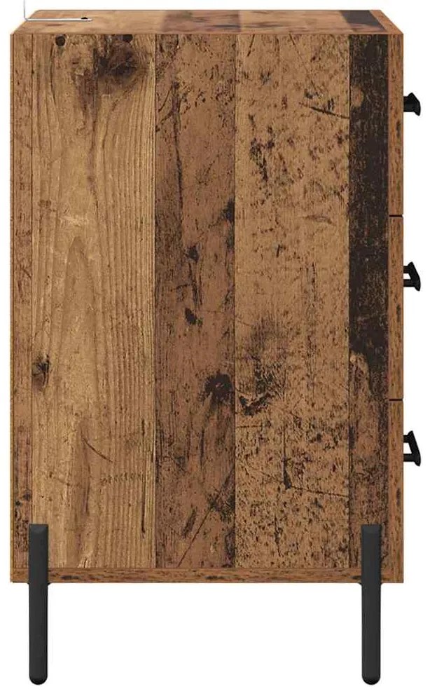 vidaXL Κομοδίνο Παλιό ξύλο 40 x 40 x 66 εκ. Επεξεργασμένο ξύλο