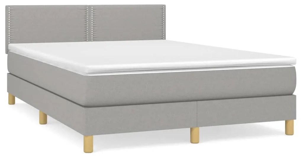 ΚΡΕΒΑΤΙ BOXSPRING ΜΕ ΣΤΡΩΜΑ ΑΝΟΙΧΤΟ ΓΚΡΙ 140X200 ΕΚ. ΥΦΑΣΜΑΤΙΝΟ 3140537