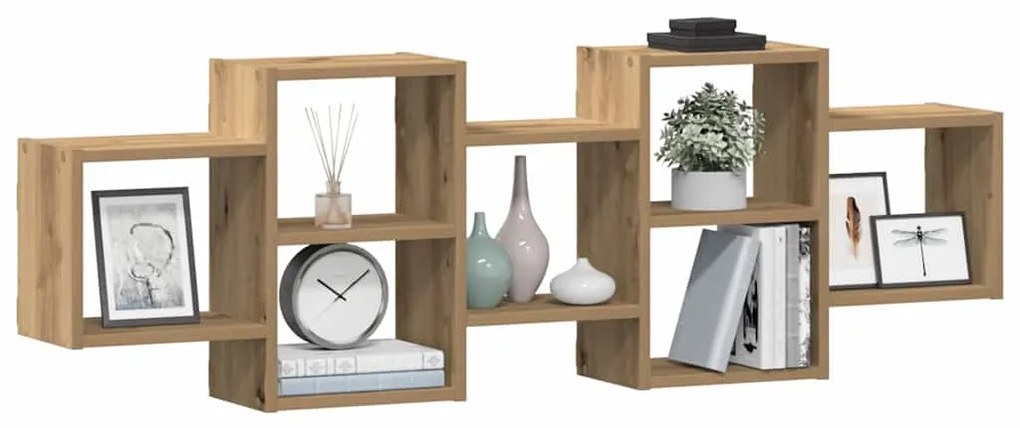 vidaXL Ράφι Τοίχου Αρτισιανή Δρυς 129x18x42 εκ. από Επεξεργασμένο Ξύλο
