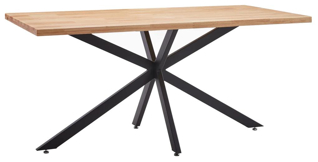 Τραπέζι Τραπεζαρίας ArteLibre DRYOPIS Φυσικό/Μαύρο Ξύλο/Μέταλλο 160x80x75cm - ART-14320041