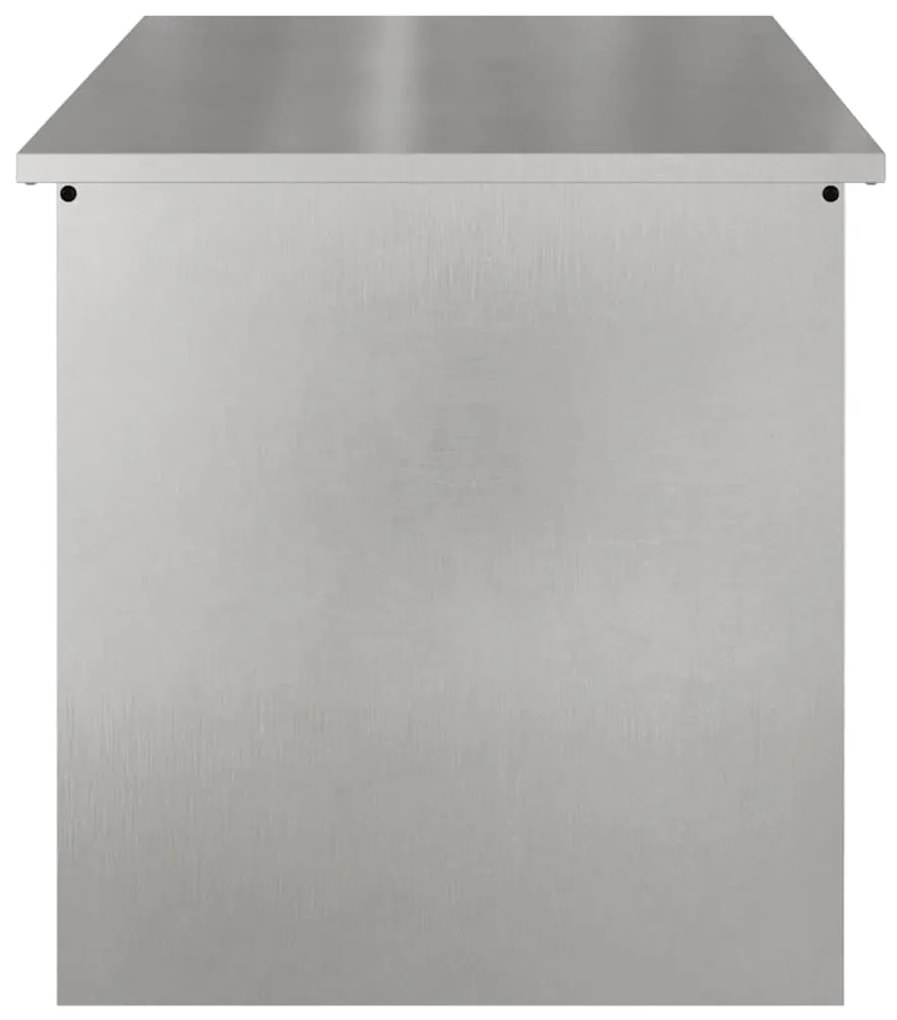 vidaXL Κουτί αποθήκευσης εξωτερικών χώρων Ασημί 100 x 50,5 x 50 εκ.