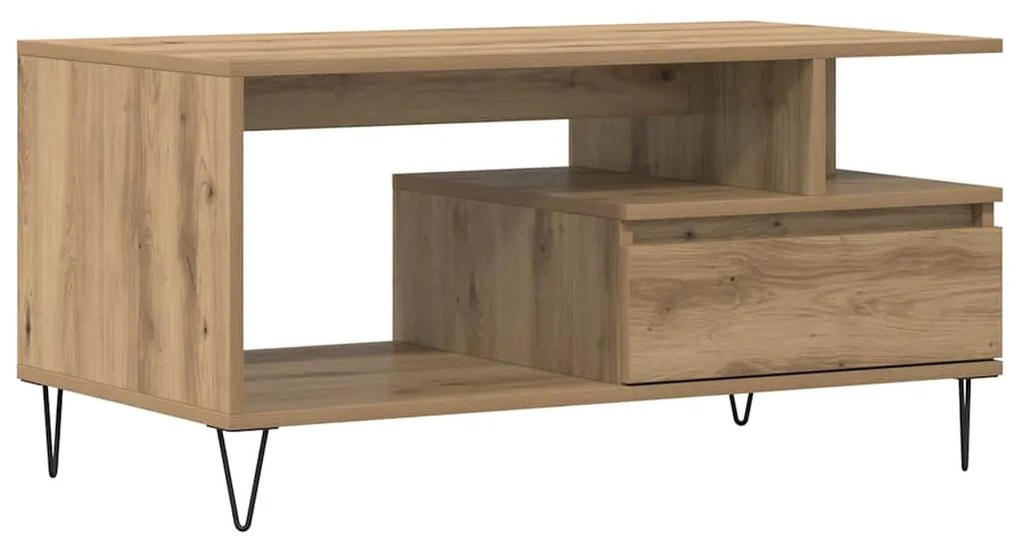 vidaXL Τραπεζάκι Σαλονιού τεχνίτης Δρυς 90x49x45 εκ. Επεξεργασμ. Ξύλο