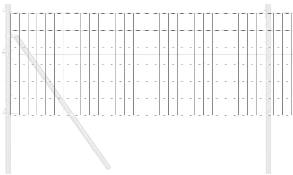 vidaXL Ευρωπαϊκός Φράχτης Γκρι 0.4x50 μ Σίδηρος
